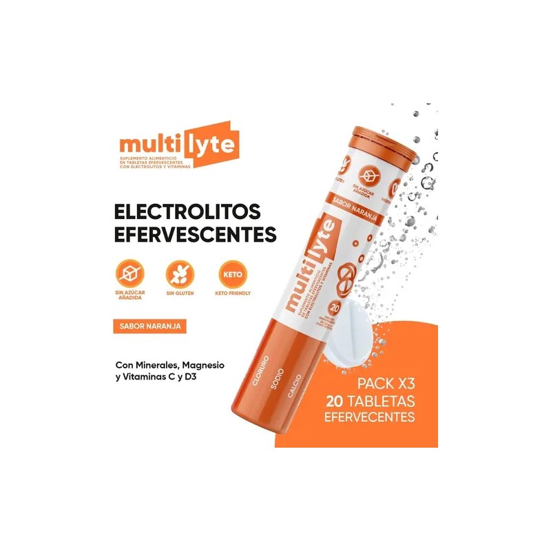 Electrolitos Sin Azúcar Con Magnesio Multilyte 60 Tabs