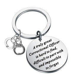 CENWA Correctional Officer Gift Correctional Officer Jewelry A Truly Great Correctional Officer is Hard to Find Keychain (CO Keychain)