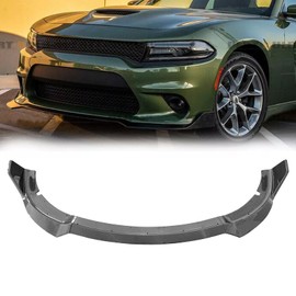 Collect Light Front Bumper Lip for 2015-2023 Dodge Charger SE RT SRT GT Front Lip Splitter Spoiler Air Chin Body Kit (Carbon Fiber)