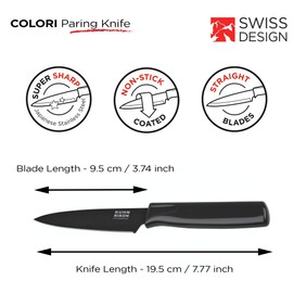 COLORI Straight Paring Knife, Purple
