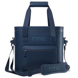 RTIC 30 Can Ultra-Tough Soft Cooler Pro, Insulated, Waterproof, Leakproof, Portable, Floating Bag for Beverage, Drink, Lunch, Outdoor, Beach, Car, Camping, Picnic, Fishing, Boat, 19L, Navy