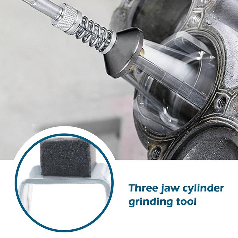 YINETTECH 2 Sets Engine Cylinder Honing Stones Replacement 3-Jaw Engine