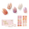 NAILOG Semi-hardened Gel Nail Stickers (34 Pieces), Long Lasting, Salon