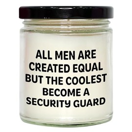 Security Guard Vanilla Soy Candle, Quote Gift for Men, Funny Birthday Soaps, Gifts from Friends - Kind of a Cool Guy