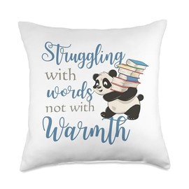 Struggling with words not warmth Ice breaker for Introverts Throw Pillow