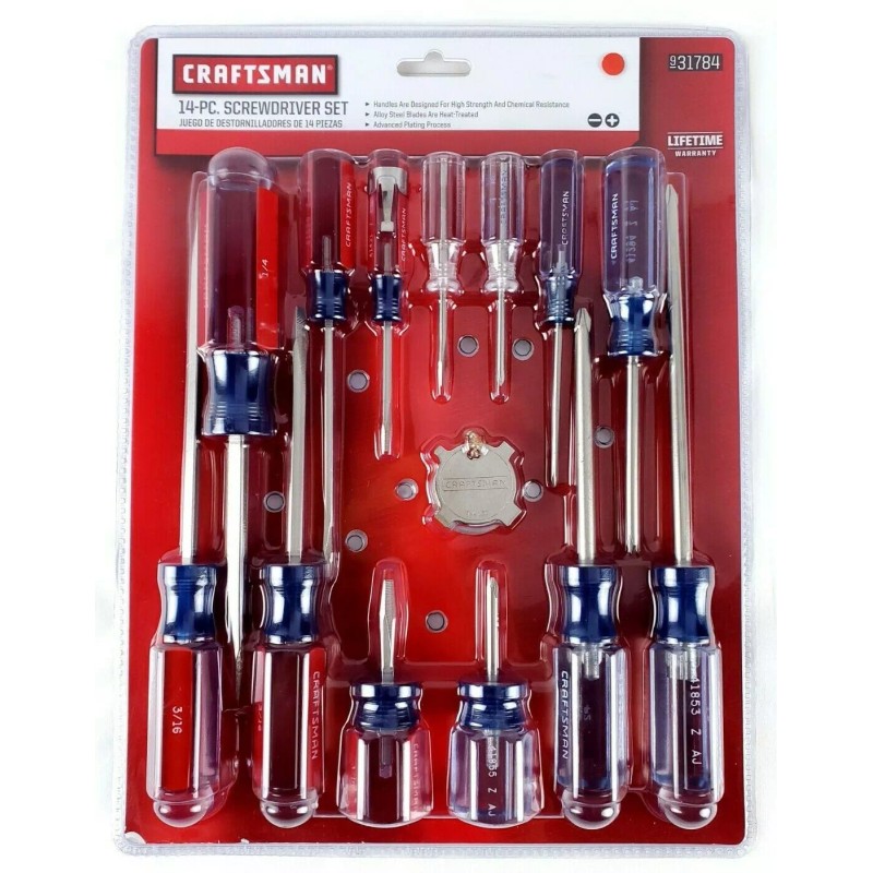 Craftsman 14 piece Screwdriver Set 6 Phillips & 7 Slotted