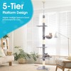 Cat Tree 5-Tier Floor to Ceiling, 89-109 Inch Adjustable Height