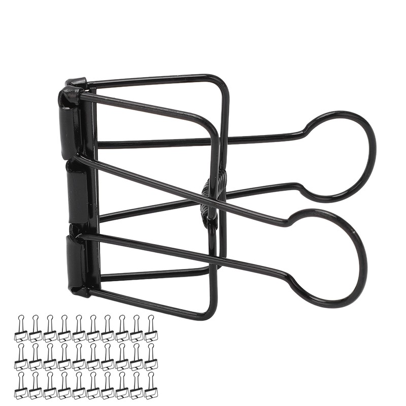 30Pcs Wire Binder Clips 2 Inch Hollow Out Strong Clamping