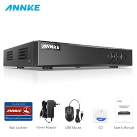 ANNKE 16-Channel HD-TVI 1080N Security Video DVR, H.264+ Video Compression for Bandwidth Efficiency, HDMI and VGA Outputs Both Support Up to 1080P, Remote Control, Email Alarm, NO HDD