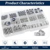 Vifmy Metric Hex Nuts & Locknuts Assortment Kit(360Pcs)，M3 M4 M5