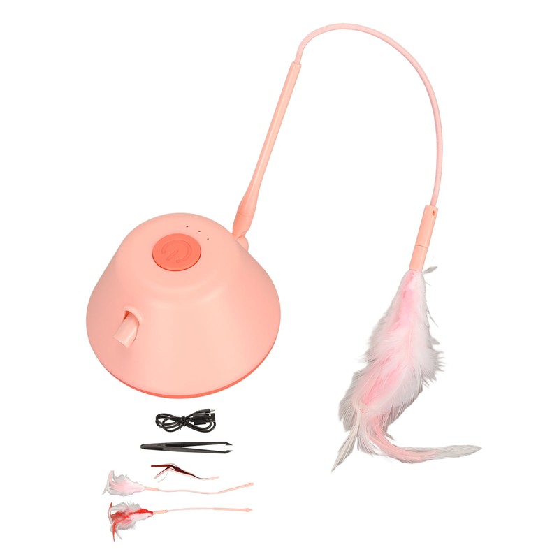 Electric Cat Feather Toy USB Charging Automatic Rotating Interactive Cat