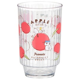OSK Snoopy C-11 Plastic Cup Red Snoopy Peanuts Fruit Plastic Cup, Clear, Dishwasher Safe, Dryer Safe