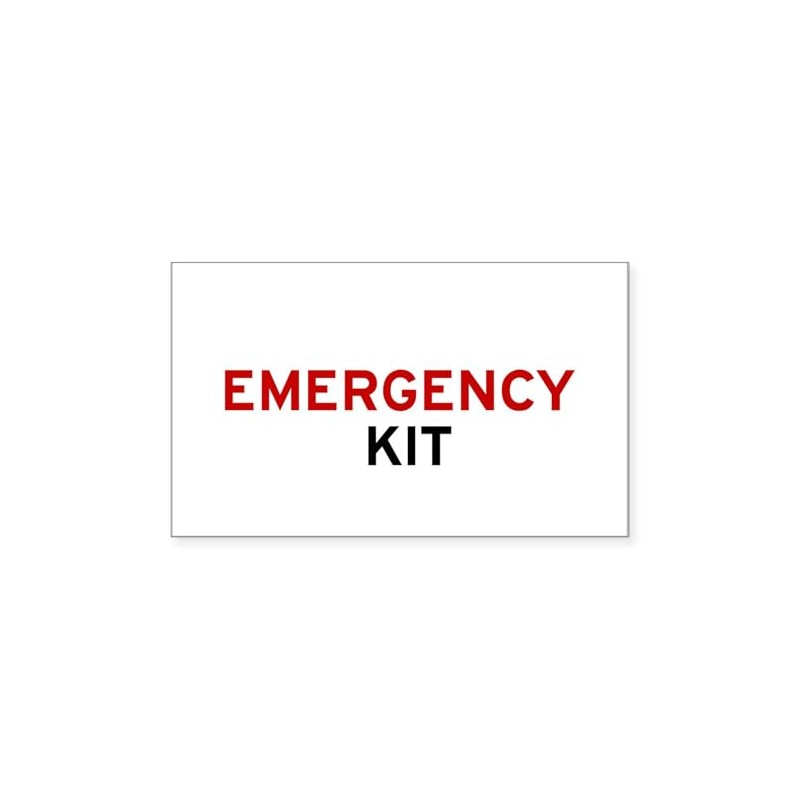 CafePress Emergency Kit Rectangle Bumper Sticker Car Decal