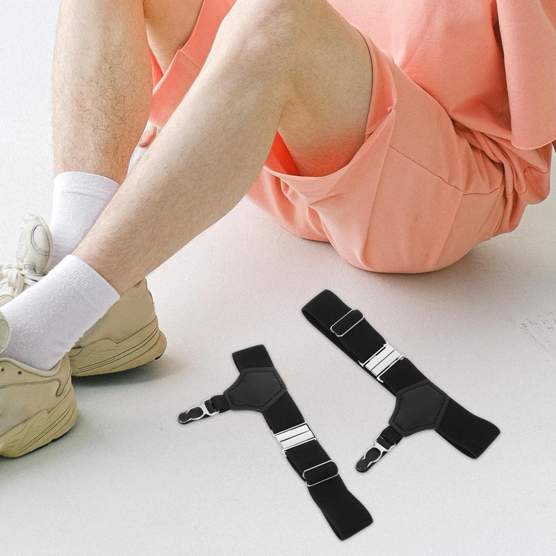 DEARMAMY Adjustable Garter Belts for Men Sock Suspenders Metal Hardware