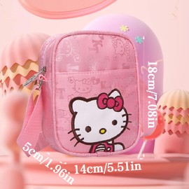 Driflo Kity Crossbody Bag, Kity Shoulder Bag, Pink Girl Bags, Coin Wallet, Travel Bags Crossbody B-ag Cartoon B-ag Birthday Gifts for Kids Fans