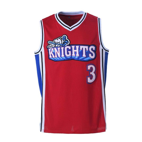 Mens Calvin Cambridge Shirts #3 LA Knights Basketball Jersey (Red, Small)