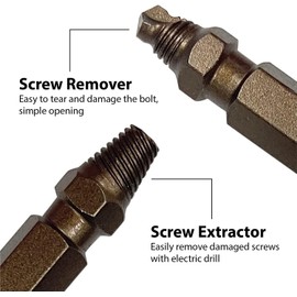 BIG RED BHT-3ESE01R-3 Torin Stripped Screw Remover Set and Broken Bolt Extractor, 3-Piece Damaged Screw Extractor Set