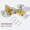 CLCTK 4 Pack Crystal Glass Dummy Door Knob, Single Side