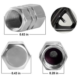 JUSTTOP Tapones de válvula de neumático de coche, 12 tapas de aire, universales para coches, SUV, bicicletas, camiones y motocicletas, color plateado