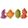 4pcs Fall Leaf Pie Crust Cutters – Spring Plunger Cookie