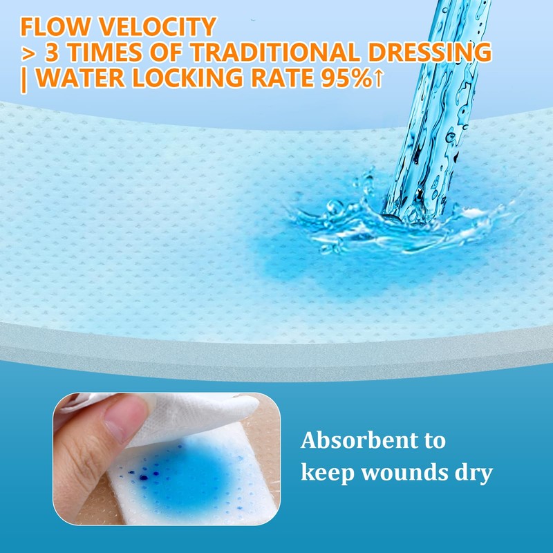 OUJEALEE Silicone Foam Dressing with Border - 5 Pack (5"