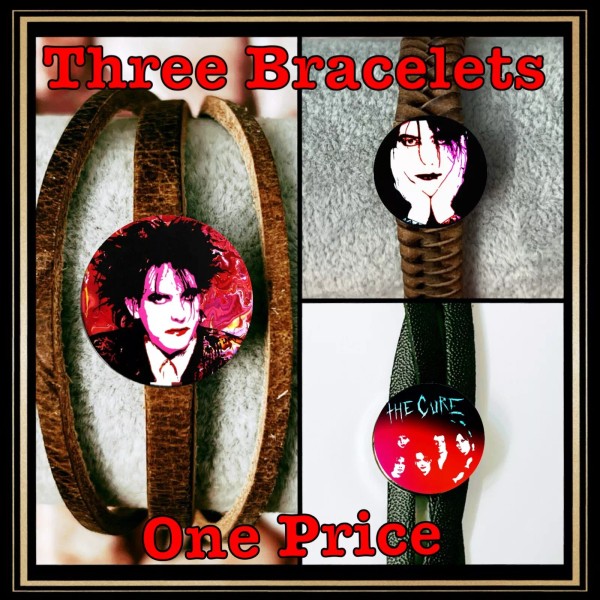 THE CURE ROBERT SMITH THREE BRACELETS ONE PRICE
