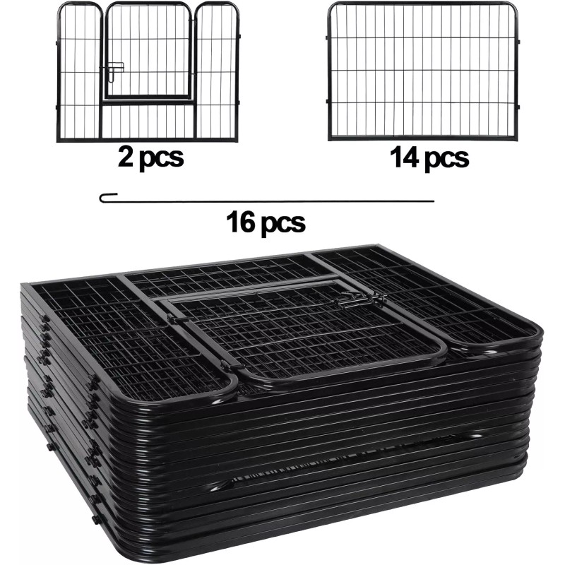 Trident Fence EasyPetFence 16 Panel Dog Playpen W/2 Doors -