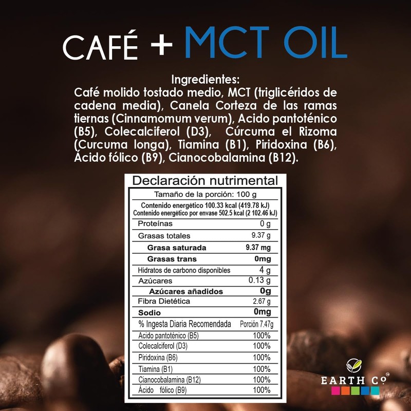 Earth Co | Café + MCT Oil Focus | Con