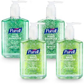 PURELL Advanced Hand Sanitizer Soothing Gel, Fresh Scent, 8 fl oz Pump Bottle (Pack of 4), 9674-06-ECDECO