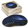 8 x Round Coasters - Milky Way Dunstanburgh Castle Coastline