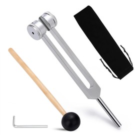 128hz Tuning Fork Hammer Aluminum Alloy Medical Non-Magnetic Tuning Fork for Healing DNA Repair Healing Sound Therapy Balancing Healers Vibration Accurate Frequency