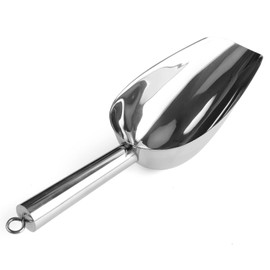 Stainless Steel Ice Scooper, Small Metal Food Candy Scoop for Kitchen Bar Party Wedding, Thickened Material, 8OZ, Dishwasher Safe.
