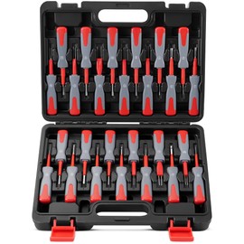 DAYDOOR Terminal Removal Tool Kit, 26 Pcs Depinning Tool Pin Removal Tool Kit, Connector Pin Removal Tool, Pin Extractor Tool Kit for Automotive Car Universal Vehicle Wire Harness