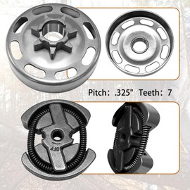 Yutacorex 435 Chainsaw .325" -7T Clutch Drum Bell Rim Sprocket Bearing Kit For Husqvarna 435 435E 440 440E Chainsaw, For Jonsered CS2240, CS2240S Chainsaw