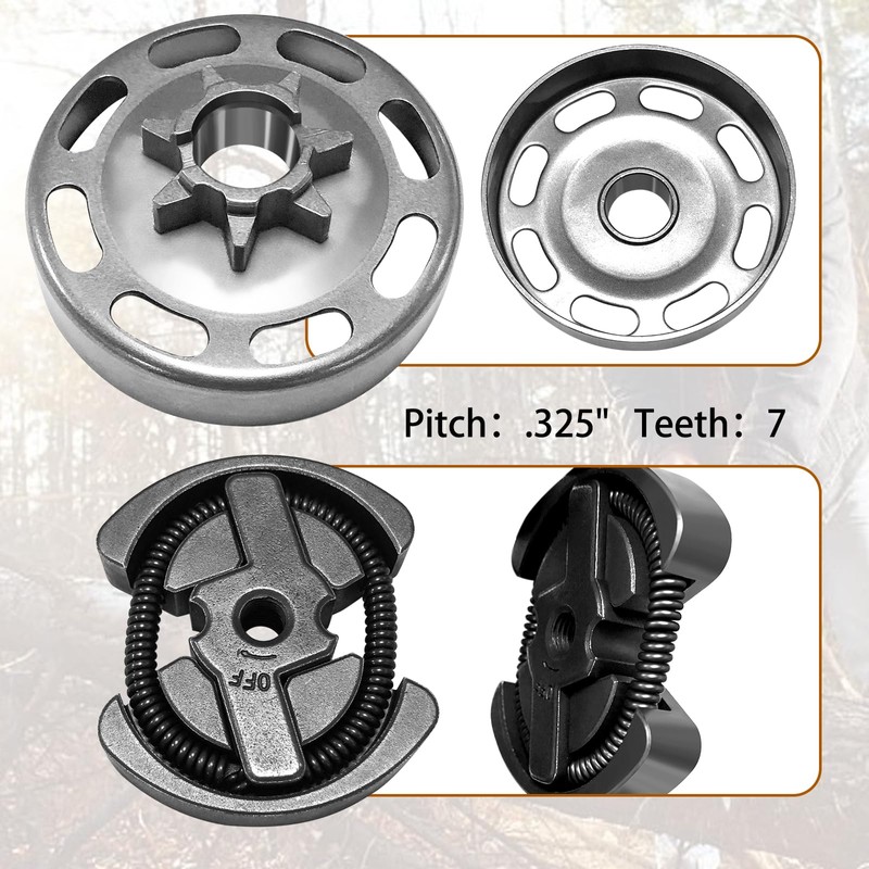 Yutacorex 435 Chainsaw .325" -7T Clutch Drum Bell Rim Sprocket