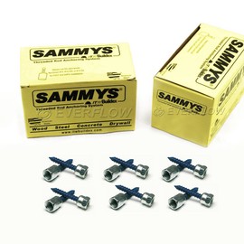 Everflow Sammys 8061957-50 SWC 20 3/8" Screw Horizontally Threaded Rod Anchor Designed for Concrete Structure, Steel with Zinc Finish, Blue Delta Seal, Prevent Snapping (Pack of 50), 50 Piece