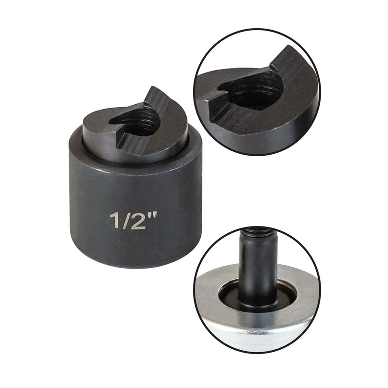 UTZIKO 1/2" Conduit Knockout Punch Unit with Manual Draw Stud