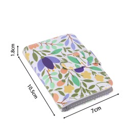 Mini Photo Album 28 Pockets for Mini Film, 2x3 Photo, Kpop Photos Card, Wallet Albums Book for Mini 12 11 40 7+ EVO 90 (Green Flowers, 28 Pockets)