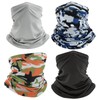 DHUGZFT 4 Pack Wind-proof Neck Gaiter Bandana Face Mask Sunscreen