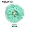Rebower 6 Pcs Mint Green Paper Flowers, 8" 3D Tissue