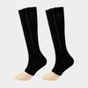 3 Pairs Zipper Compression Socks Nylon Open Toe Compression Socks