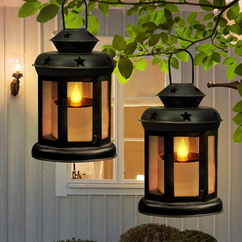 Solar Tea Lights Outdoor Waterproof - 8 Pack Rechargeable Flickering