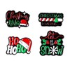 4 Pcs Christmas Enamel Pins Cartoon Christmas Tree Hat Brooches