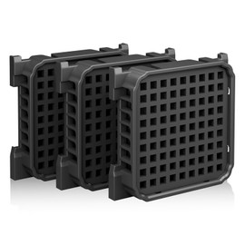 HQCM Fresh Air Filter for Liebherr Fridge - Premium Activated Carbon Filter Suitable for 9096989, 988246000, 988246001, 9882429, 9882460, Replaces 7440021-00 Activated Carbon, Square Pack of 3