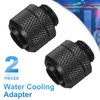 sourcing map 2pcs Water Cooling Adapter G1/4" Thread to 10mm