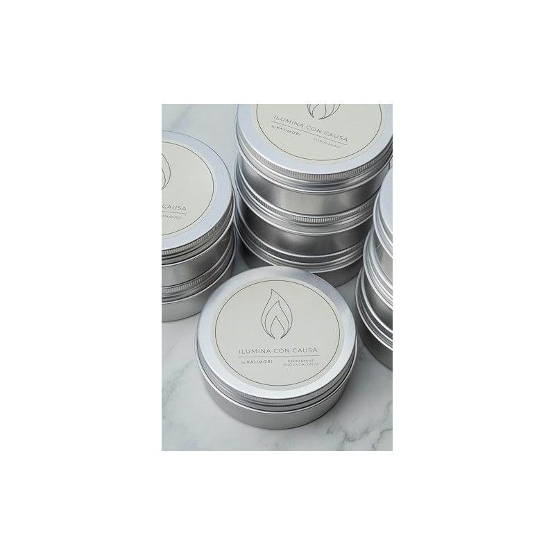 Ilumina Con Causa, Vela Aromática de Citrus Agave, Envase Metálico