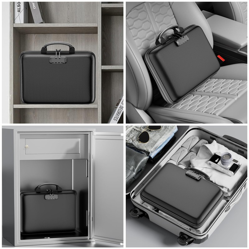 DocSafe Fireproof File Organizer with Lock, Hard-Shell Case Fireproof Document
