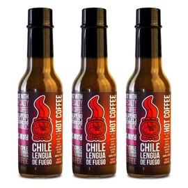 Chile Lengua de Fuego Mild Hot Sauce (Pack of 3, Hot Coffee)