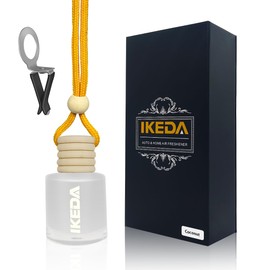 Ikeda Car Fragrance: Hanging Car Air Freshener | 10ml Hanging Car Decoration | 45 Days Long Lasting Fragrance | With Clip | For Car Home | 1 Piece (10ml x 1 Piece, Coconut)