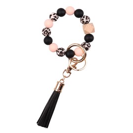 CHUQING Keychain Wristlet for Women,Tassel Key Chain Bangle Key Ring for Ladies Women Gift